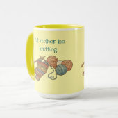 I'd rather be knitting. tasse (Vorderseite Links)