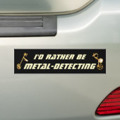 Id Rather Be Metal Detecting Funny Detectorist Autoaufkleber (Auf Auto)