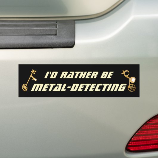 Id Rather Be Metal Detecting Funny Detectorist Autoaufkleber (Auf Auto)