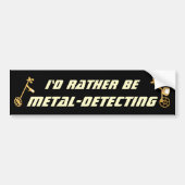 Id Rather Be Metal Detecting Funny Detectorist Autoaufkleber (Vorne)