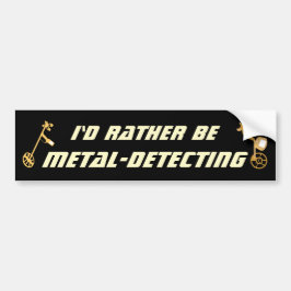 Id Rather Be Metal Detecting Funny Detectorist Autoaufkleber