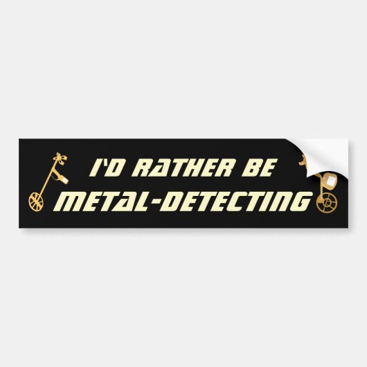 Id Rather Be Metal Detecting Funny Detectorist Autoaufkleber (Vorne)