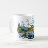 I'd Rather Be Mountain Lake Bass Fishing Kaffeetasse (Vorderseite Links)