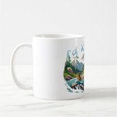 I'd Rather Be Mountain Lake Bass Fishing Kaffeetasse (Links)