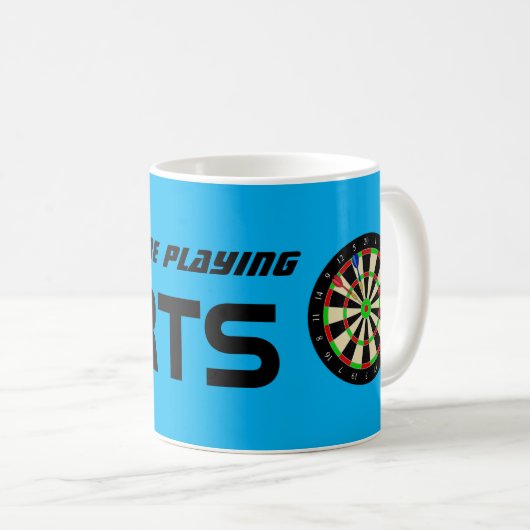 Id Rather Be Playing Darts Cool Dart Player Kaffeetasse (VorderseiteRechts)