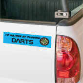 Id Rather Be Playing Darts Funny Dart Player Autoaufkleber (Auf Lkw)
