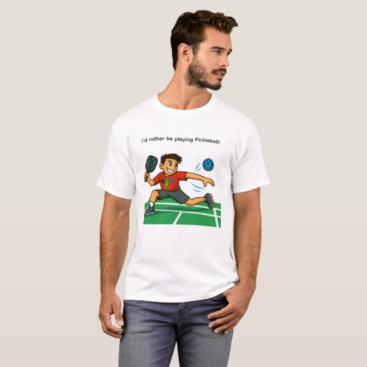 I'd rather be playing Pickleball T-Shirt (Vorne ganz)