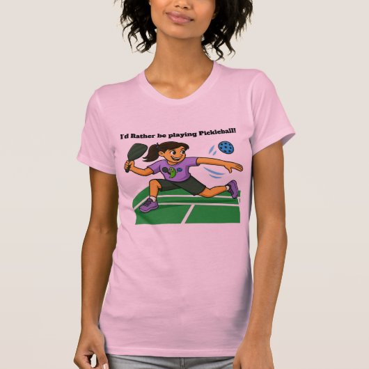 I'd Rather be playing pickleball T-Shirt (Vorderseite)