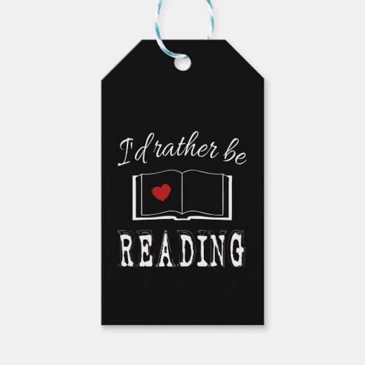 I'd rather be reading geschenkanhänger (Vorderseite)