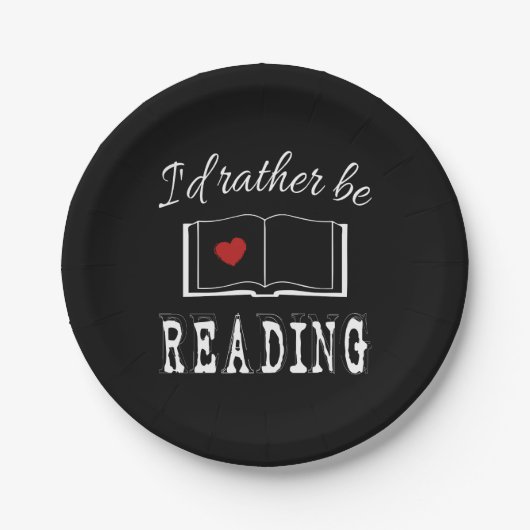 I'd rather be reading pappteller (Vorderseite)