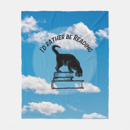 I'd Rather Be Reading Throw Blanket Fleecedecke (Vorderseite)