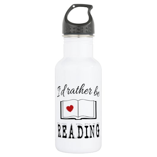 I'd rather be reading trinkflasche (Vorderseite)