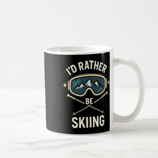 I'd Rather Be Skiing - Freestyle Ski Trip  Kaffeetasse (Rechts)