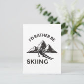 Id Rather Be Skiing - Skier Geschenk, Wintersport (Stehend Vorderseite)