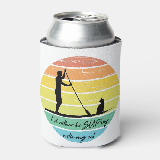 I'd Rather Be SUPing With My Cat SUP Dosenkühler (Kanne Vorderseite)