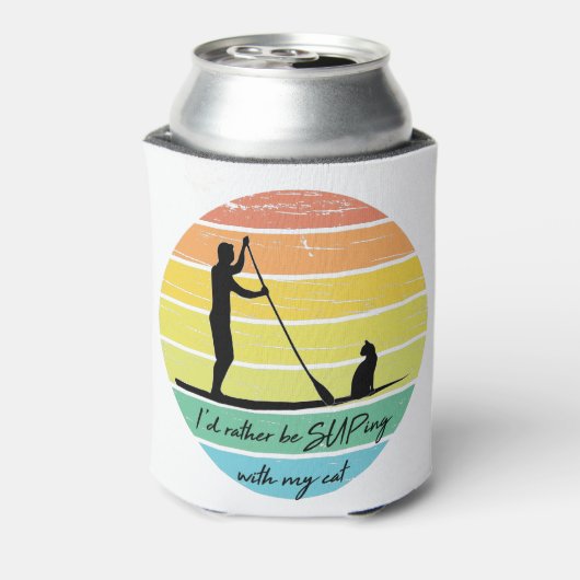 I'd Rather Be SUPing With My Cat SUP Dosenkühler (Kanne Rückseite)