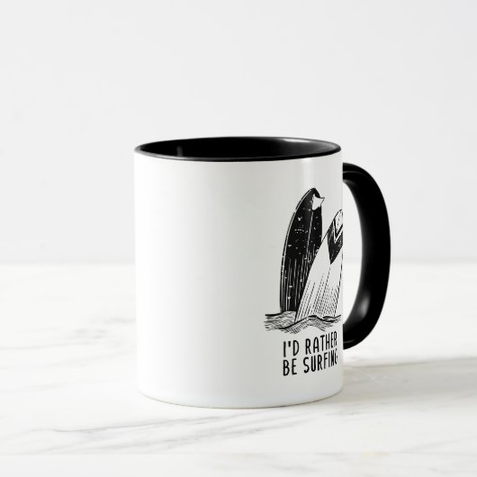 I'd Rather Be Surfing - Coastal Vibes Tasse (VorderseiteRechts)
