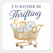 I'd Rather Be Thrifting Sticker (Vorderseite)