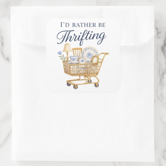 I'd Rather Be Thrifting Sticker (Tasche)