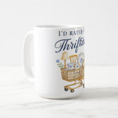 I'd Rather Be Thrifting Sticker Kaffeetasse (Vorderseite Links)