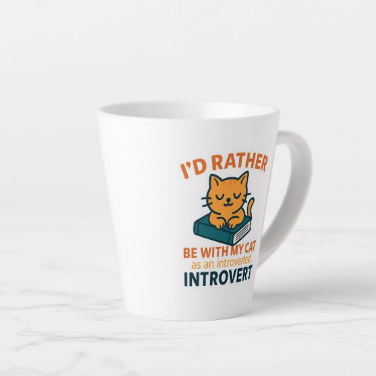 I'd Rather Be With My Cat Milchtasse (Rechte Ecke)