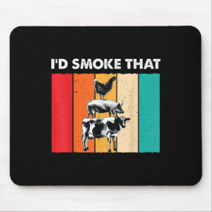 Id rauchen diese lustige Grillen Barbeque Smoker G Mousepad