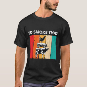Id rauchen diese lustige Grillen Barbeque Smoker G T-Shirt