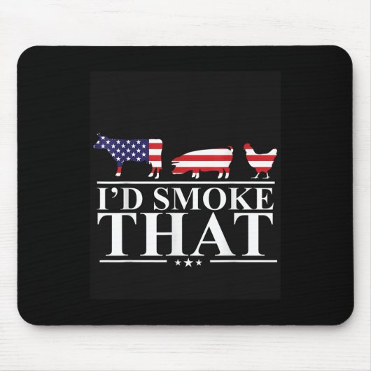 Id rauke, dass Fleisch Pitmaster Grill gift lustig Mousepad (Vorne)