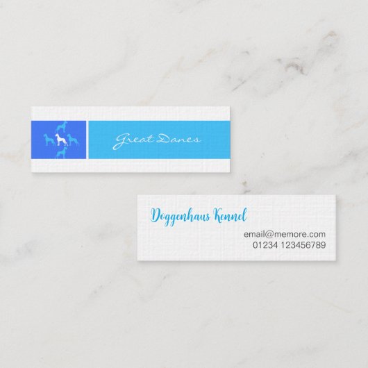 ID-Serie Deutsche Dogge Mini Visitenkarte (Vorne/Hinten)