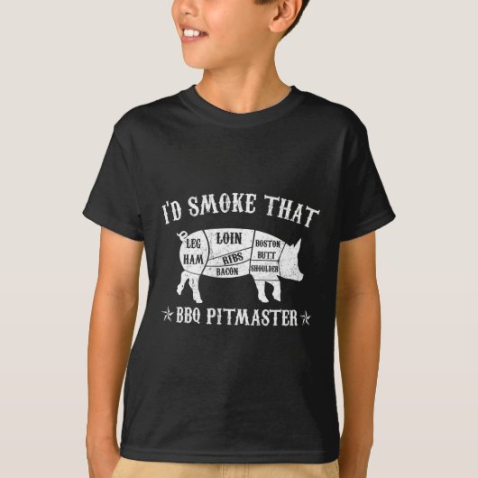 Id Smok, dass T Shirt Pig Pitmaster Funny Grillen (Vorderseite)