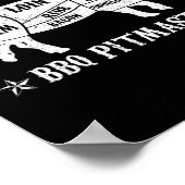 Id Smok, dass T Shirt Pig Pitmaster Funny Grillen Poster (Ecke)