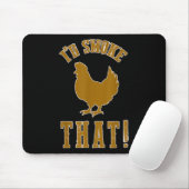 Id Smoke, das Hühnchen Funny Grillen Smoker Grilli Mousepad (Mit Mouse)