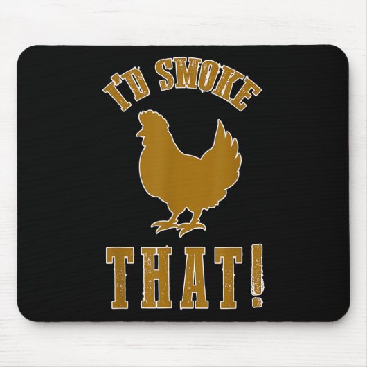 Id Smoke, das Hühnchen Funny Grillen Smoker Grilli Mousepad (Vorne)