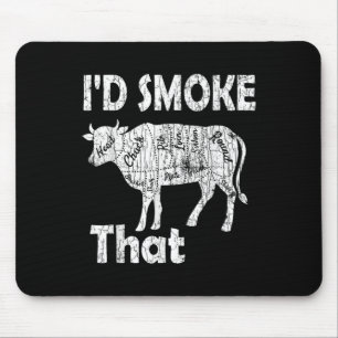 Id Smoke, diese lustige Barbeque Grillgegrillte Gr Mousepad