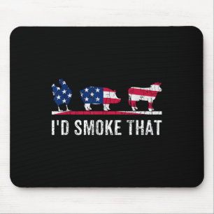 Id Smoke, diese lustige Barbeque Grillgegrillte Gr Mousepad