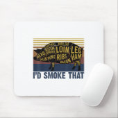 Id Smoke jenes Funny Barbecue Pig _1 Mousepad (Mit Mouse)