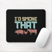 Id Smoke Pork Chicken Beef Funny Grillen Barbecue Mousepad (Mit Mouse)