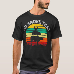 id smoke thafunny GRILLEN Schürze Retro Barbeque T-Shirt