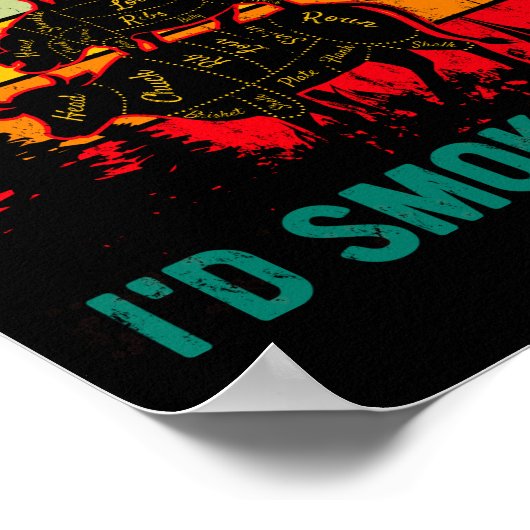 I'd smoke that Beef Pork Chicken Butcher Grilling Poster (Ecke)