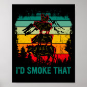 I'd smoke that Beef Pork Chicken Butcher Grilling Poster (Vorne)