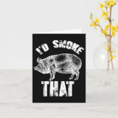 Id Smoke That - Funny Grillen Pig Karte (Gelbe Blume)