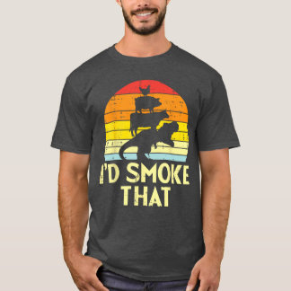 Id Smokehat Hühnchen Schweinefleisch Beefre Retro  T-Shirt