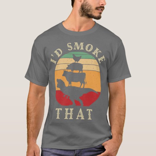 Id Smokehat Perfektes Pitmaster-Geschenk Fleischgr T-Shirt (Vorderseite)