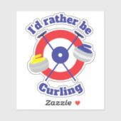 Id statt Curling Aufkleber (Blatt)