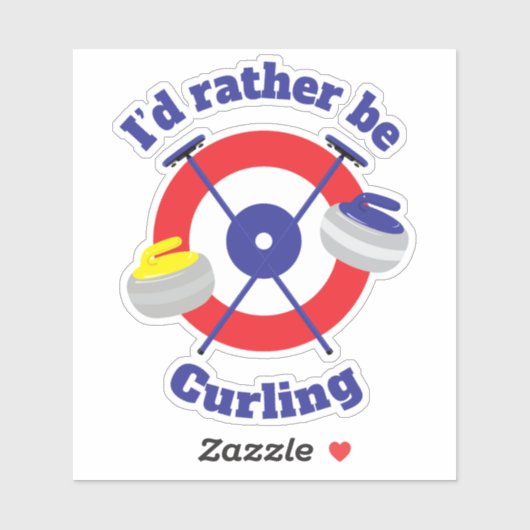 Id statt Curling Aufkleber (Blatt)