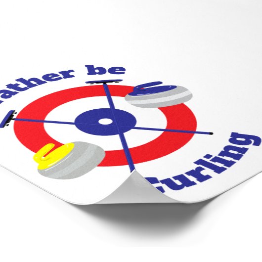 Id statt Curling Poster (Ecke)