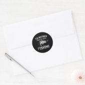 Id statt Funny Fisherman Gift Hob Runder Aufkleber (Umschlag)