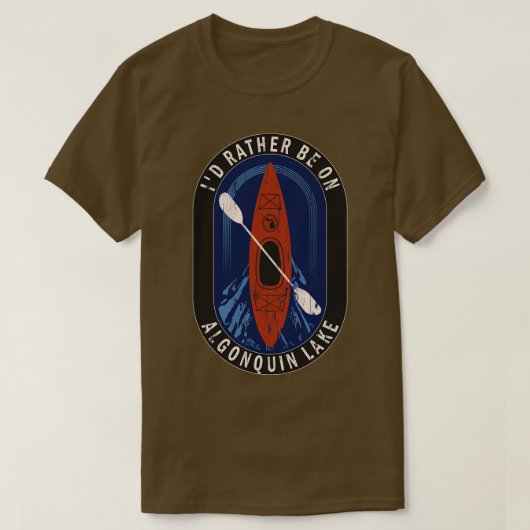 Id statt Kayaking am Algonquin See in MI T-Shirt (Design vorne)
