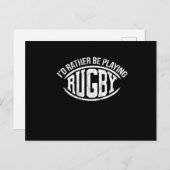 ID statt Rugby spielen Postkarte (Vorne/Hinten)