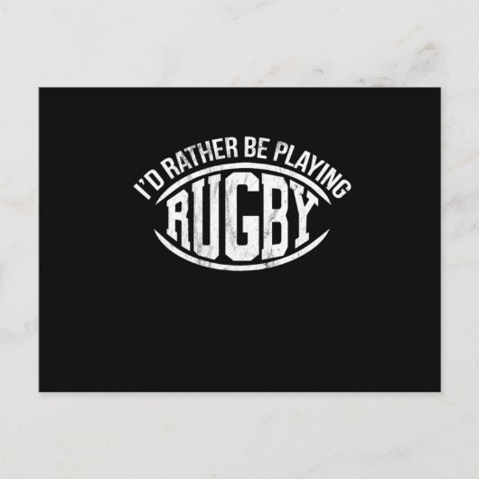ID statt Rugby spielen Postkarte (Vorderseite)